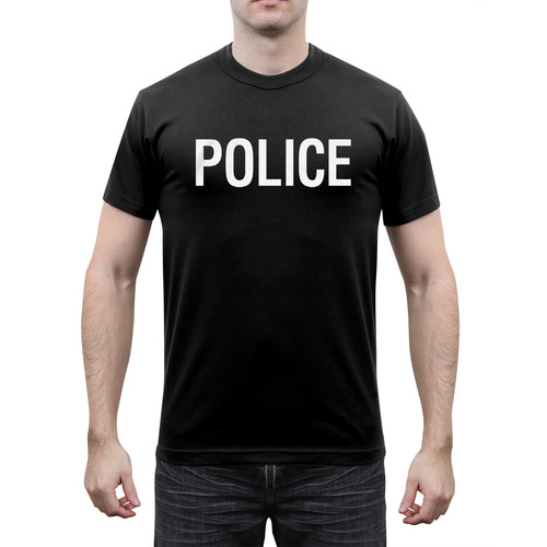 2 Sided Police T-Shirt Front View