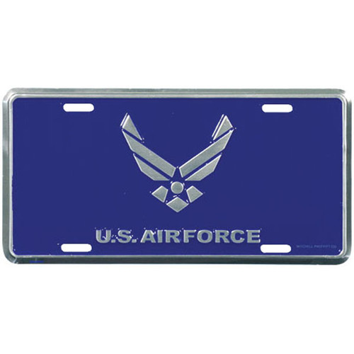 U.S. Air Force Wings (silver) License Plate