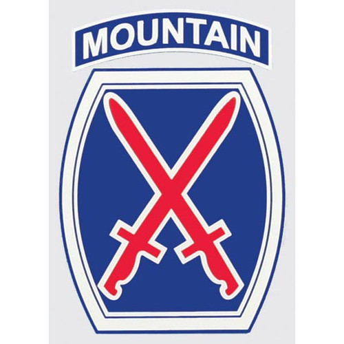 Army 10th Mountain Division Window Decal