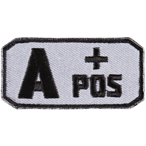 Blood Type Patch A Positive Grey