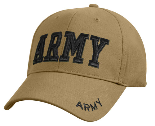 Deluxe Embroidered Low Profile Insignia Army Cap