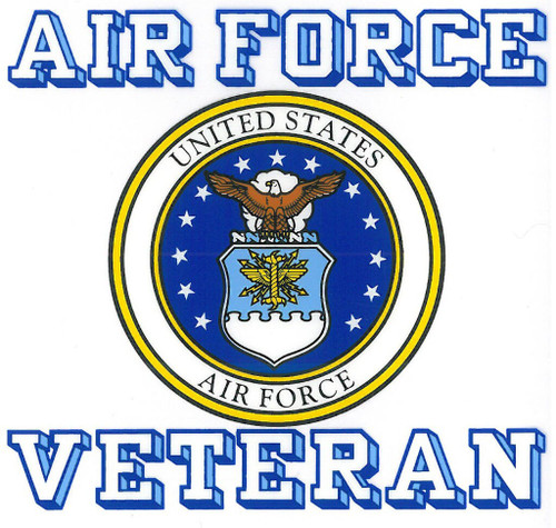 Air Force Veteran Crest Window Decal