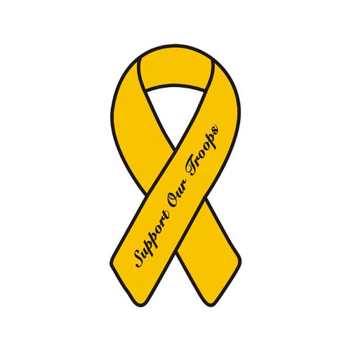 Support Our Troops” Military Yellow Ribbon Magnet