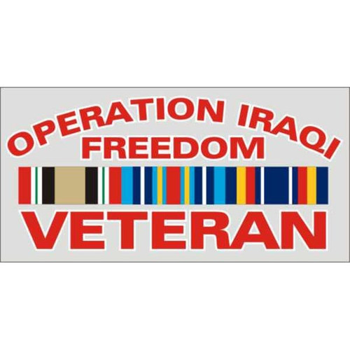 Operation Iraq Freedom Veteran Window Decal