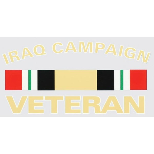 Iraq Campaign Veteran with Campaign Ribbon Decal