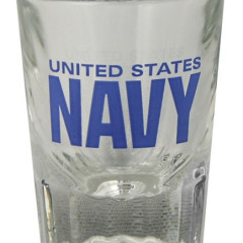 2 oz. Clear Fluted US Navy Shot Glass
