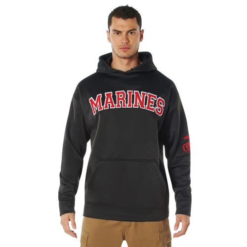 Embroidered Pullover Marines Hoodie