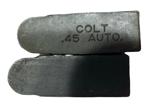 Vintage 1911 US WW1 Army Canvas .45 Mag Pouch And 2 Colt Two Tone Pinned Magazines 481