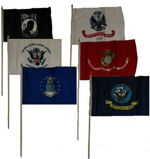 12" x 18" Military Stick Flags