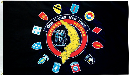 Vietnam Veteran Army Insignia 3x5 Flag