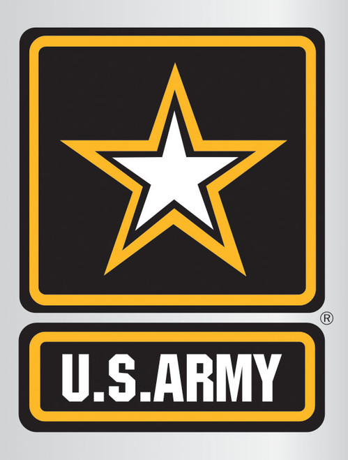 Army Star Logo Chrome Poly Decal