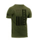 Veteran Flag Olive Drab T-Shirt angled to show right sleeve