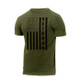 Veteran Flag Olive Drab T-Shirt Angled to show left sleeve