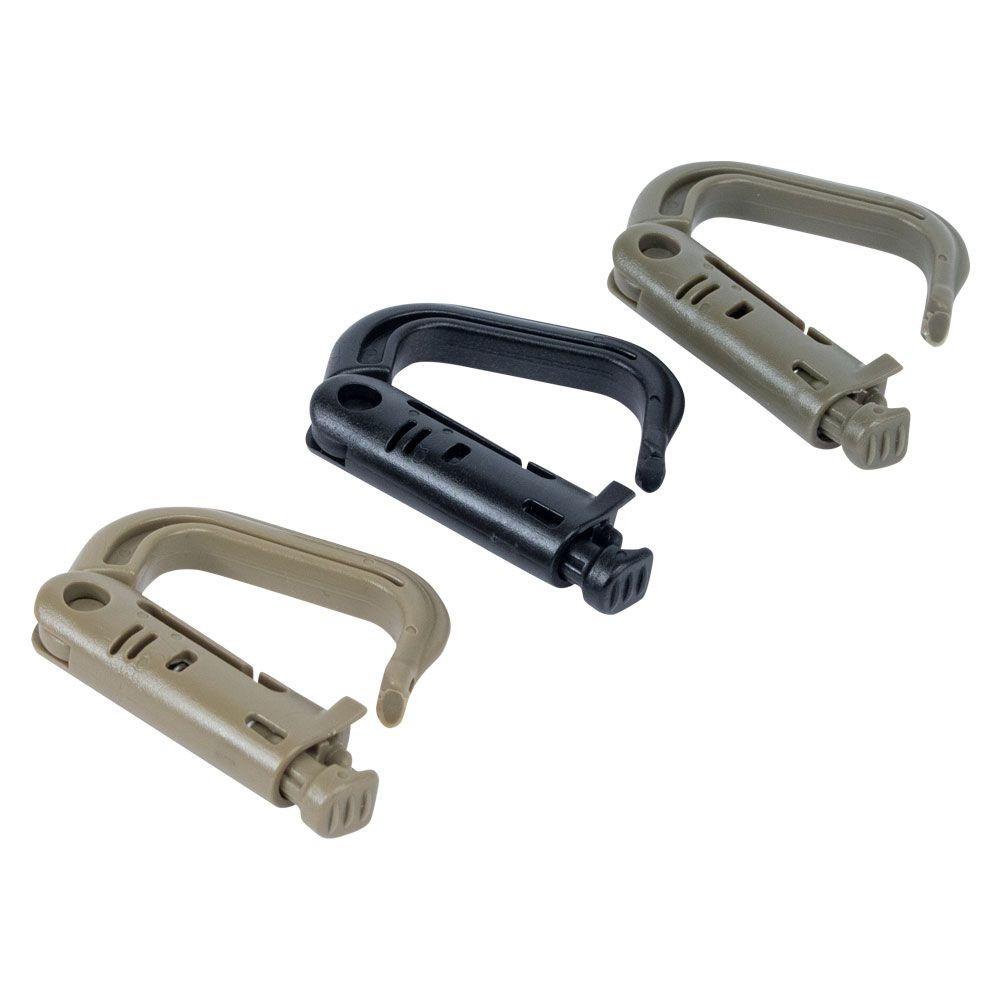 Polycarbonate Carabiner 10 Pack | Lightweight D-Ring Gear Clips