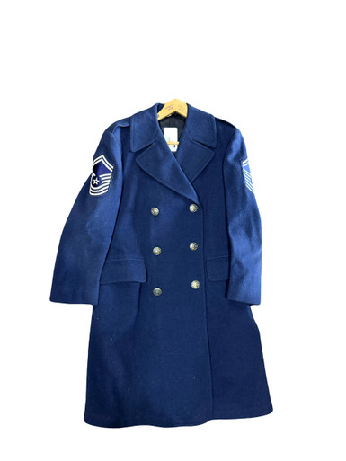 U.S. Air Force Enlisted Service Dress Overcoat 37R – Authentic