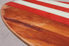 1930s Wood Surfboard with Stripes, All Original