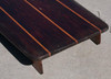 Redwood Twin-Fin Belly Board with Hardwood Stingers, circa 1950