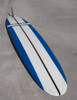 Jacobs Surfboard Fully Restored, Blue, White and Red, Early 1960s 