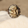 Mexican Biker Ring w Horse 1940s size 10.5 RARE