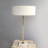 Gerald Thurston for Lightolier Adjustable Tall Brass Table Lamp with Marble Base