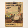 Early 1960s German Grand Prix Poster Grosser Preis von Deutschland Nurburgring Poster 1961