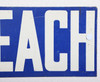 Malibu Beach Tacker Sign Blue + White  Circa 1960s