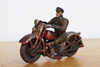 Hubley Type "Patrol" Motorcycle Toy 1930s side view
