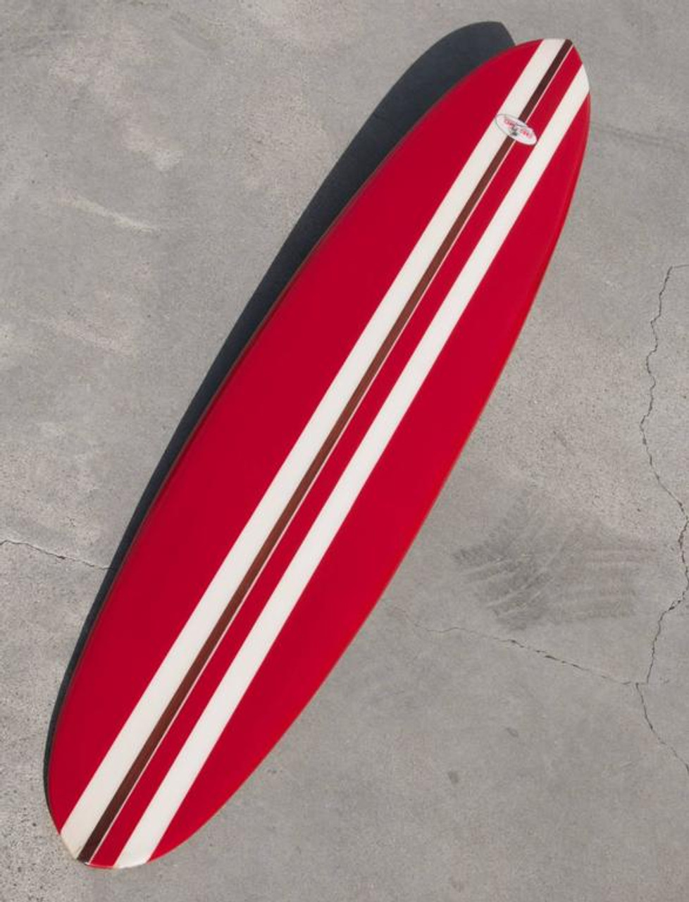 Greg Noll Surfboard Early 1960s, Red, White and Wood, Fully 