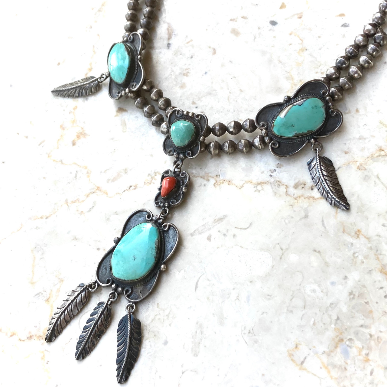 Santa Domingo Kingman Turquoise Necklace — SilverMagic Wholesale Jewelry