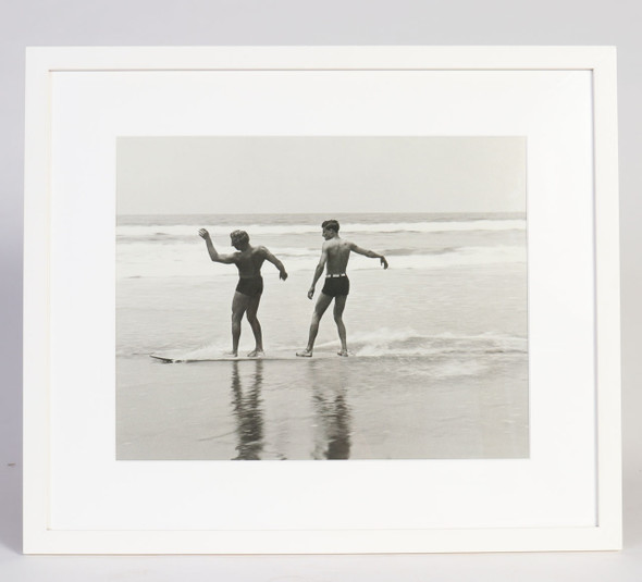 Twin Skim Santa Monica 1930s Surf Photo 30.75 x 25.5