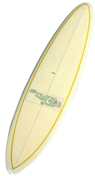 Bing Foil Clear Deck Surfboard, Glassed-in Fin, Late 1960's