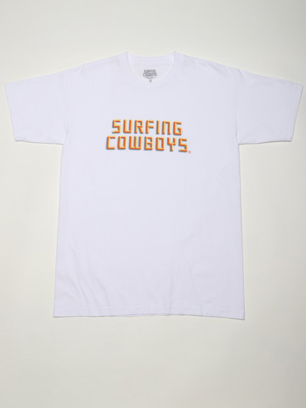 Surfing Cowboys 4 Color Logo T-Shirt - White