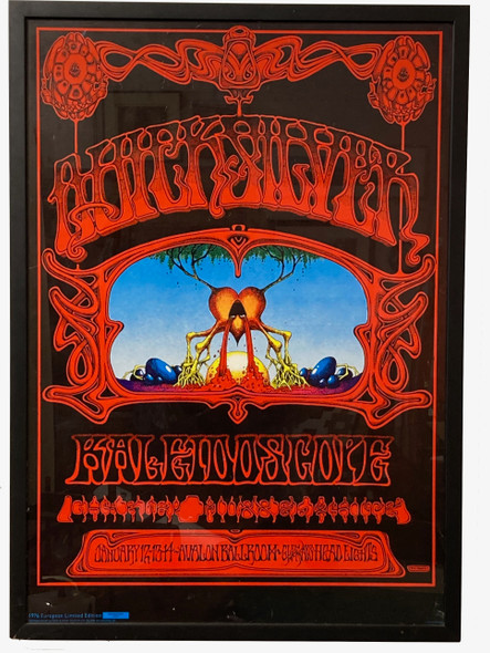 Rick Griffin Quicksilver and Kaleidoscope 1976 European Limited Edition  Poster Framed