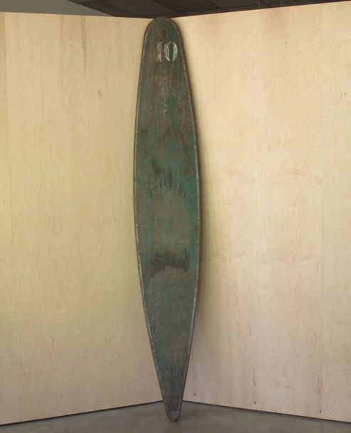 Vintage Green Paddleboard Surfboard #10 c. 1930s