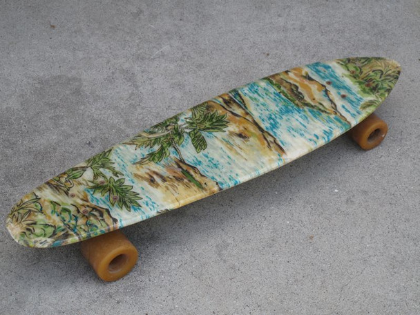 Hawaiian Print TrickRay Vintage Skateboard