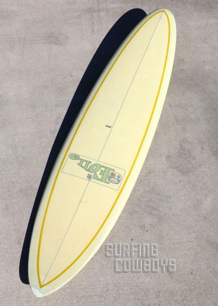 Bing Foil Clear Deck Surfboard, Glassed-in Fin, Late 1960's