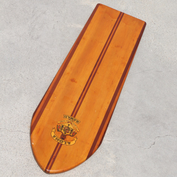 1920s Original Paipo Surfboards with Hawaiian Crest, Set of Two, Wood