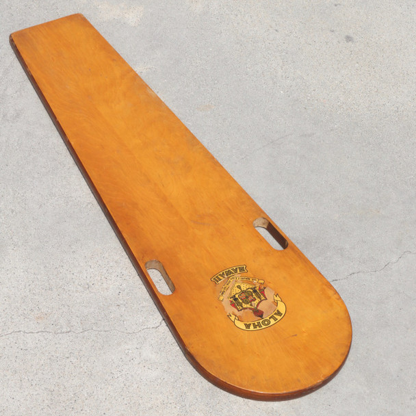 1920s Original Paipo Surfboards with Hawaiian Crest, Set of Two, Wood