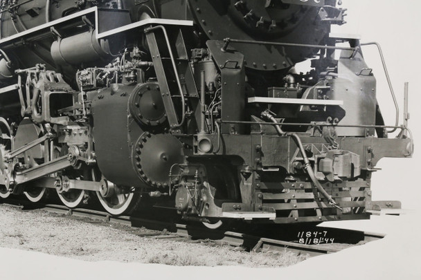 Original Oversize 1940s Nickel Plate Road Locomotive Train Black and White Photograph Engine 757