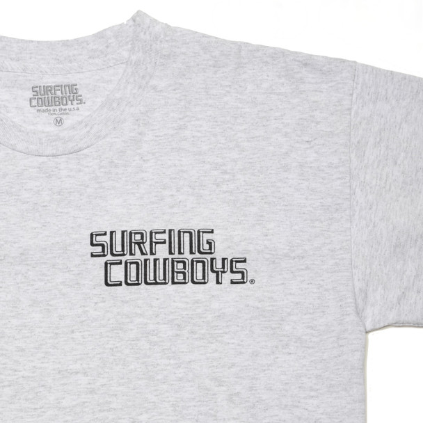 Surfing Cowboys Logo T-Shirt  Light Ash