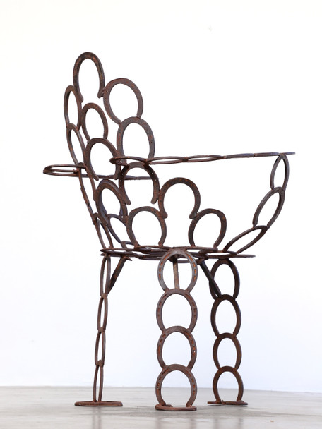 Horseshoe Chair c 1950s Handmade