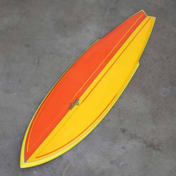 Sunline Surfboard ALL ORIGINAL 1970s Yellow Orange Never in the Water