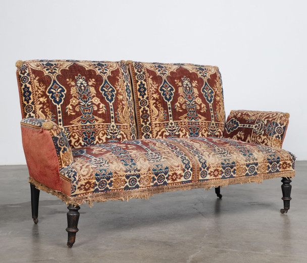 1920s French Loveseat Setee Sofa  1920s