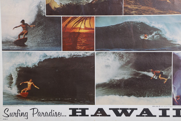 Surfing Paradise  Hawaii Poster by Aloha Arts 1972