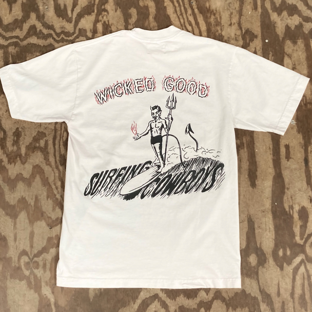 Wicked Good Short Sleeve Pocket T-Shirt Vintage White