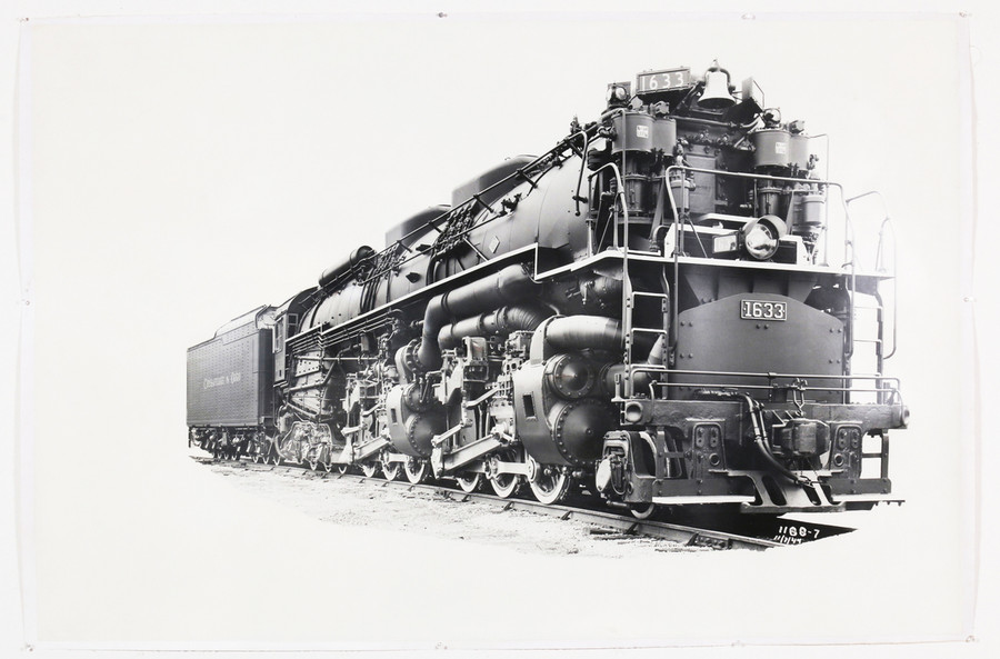 Original Oversize 1940s Chesapeake & Ohio Locomotive Train #1633 