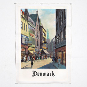 Denmark Street Scene Poster Original 1950s 26"x38"