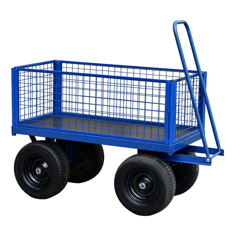 TURNTABLE TROLLEY WITH MESH SIDES