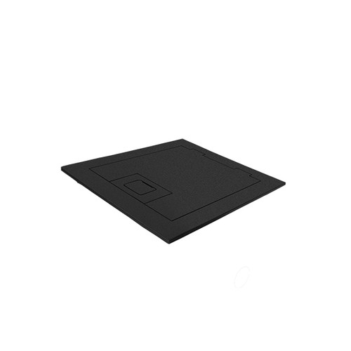 Electrical floor box cover - steel powder coated painted in black - BC0PFN