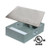 R34SFN - Four-gang outlet box for raised floor and Stainless steel cover